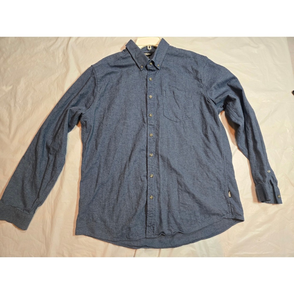 Eddie Bauer Men's XLT Tall Blue 100% Cotton Button Down Shirt Fall 2024